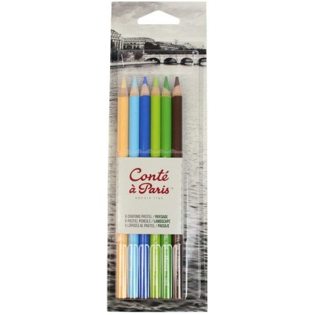 Blister de 6 Crayons Pastel Paysage - Conté à paris