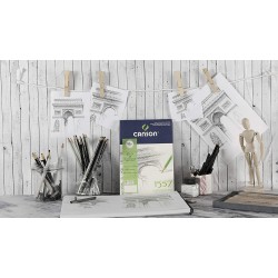 Papier à dessin 1557  Grain Léger Blanc Pur 120 g/m² - A3 - 42 x 29.7 cm - Canson
