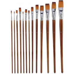 Pinceaux Plat Manche En Bois N° 02