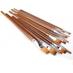 Pinceaux Plat Manche En Bois N° 04