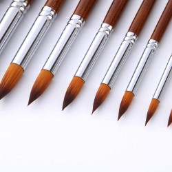 Pinceaux Rond Manche En Bois N° 00