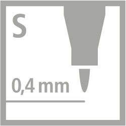 Pochette de 4 marqueurs (encre permanente / pointe superfine 0,4mm) - STABILO OHPen