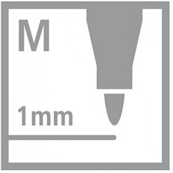 Pochette de 6 marqueurs (encre permanente / pointe Medium 1mm) - STABILO OHPen