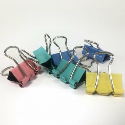 Pince métallique Couleur de papier 25mm plié - Binder Clips