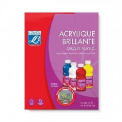 Assortiment Peinture Acrylique Glossy  4x250ml - Lefranc Bourgeois