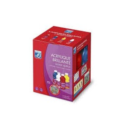 Assortiment Peinture Acrylique Glossy  4x250ml - Lefranc Bourgeois