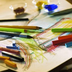 Assortiment de 50 Pastels tendres - Conté à Paris