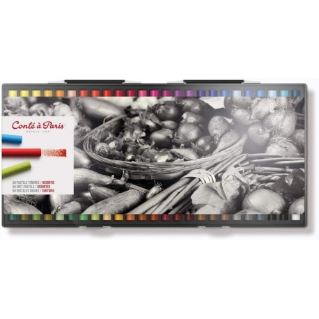 Assortiment de 50 Pastels tendres - Conté à Paris