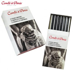 Assortiment 12 fusains comprimés - Conté à Paris