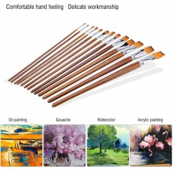 Pinceaux Plat Manche En Bois N° 14