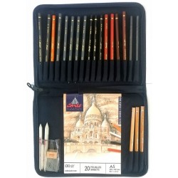 Trousse de 20 Crayons Esquisse  - Conté à Paris