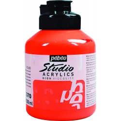 Studio Acrylique Pébéo - 500ml - Orange Fluorescent 370