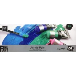 Coffret de Couleur acrylique de 12 tubes de 22 ml - Fine Art