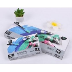 Coffret de Couleur acrylique de 12 tubes de 22 ml - Fine Art