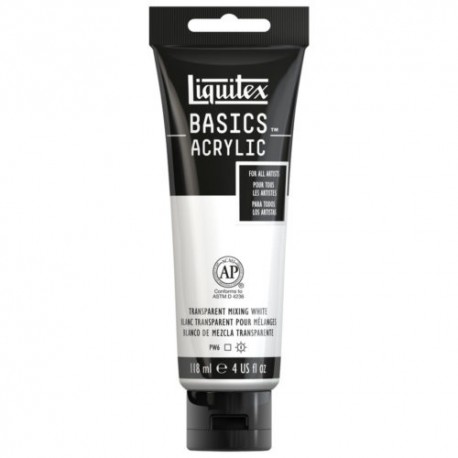 Acrylique Liquitex Basics - 118ml : Blanc Mélange Transparent 430