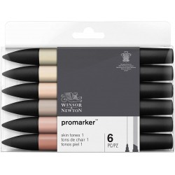 Set de 6 Promarker Tons de Chair 1 - Winsor&Newton