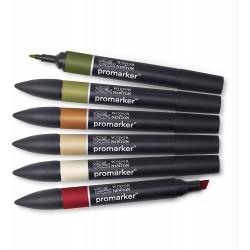 Set de 6 Promarker Tons de paysage 1 - Winsor&Newton