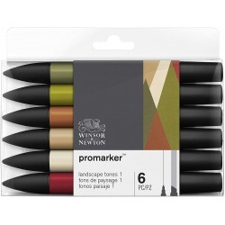 Set de 6 Promarker Tons de paysage 1 - Winsor&Newton