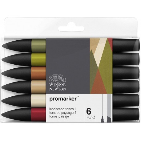 Set de 6 Promarker Tons de paysage 1 - Winsor&Newton