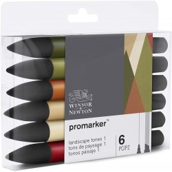 Set de 6 Promarker Tons de paysage 1 - Winsor&Newton