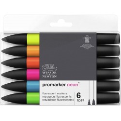 Set de 6 Promarker Neon Fluorescents - Winsor&Newton