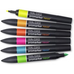 Set de 6 Promarker Neon Fluorescents - Winsor&Newton