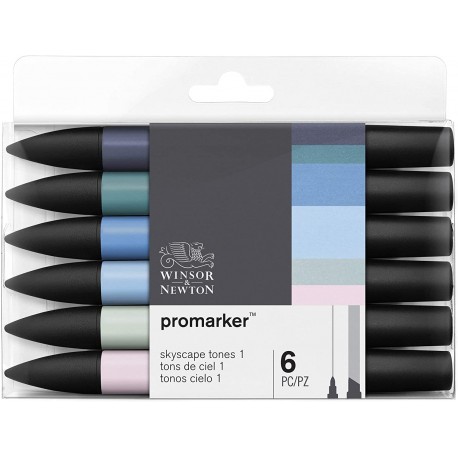 Set de 6 Promarker Tons de ciel 1 - Winsor&Newton