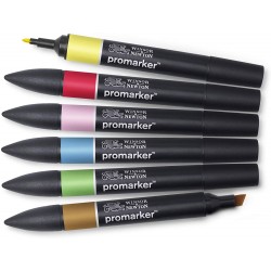 Set de 6 Promarker  tons moyens - Winsor&Newton