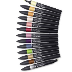 Set de 12+1 Promarker Manga Steampunk - Winsor & Newton