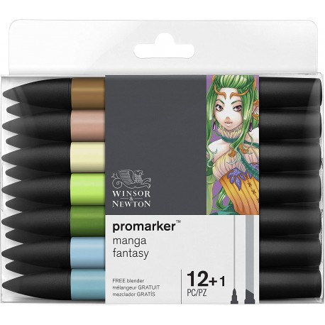 Set de 12+1 Promarker Manga Fantasy - Winsor & Newton