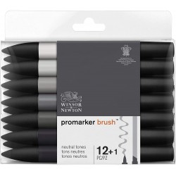 Set de 12 Promarker Brush  tons neutres - Winsor & Newton