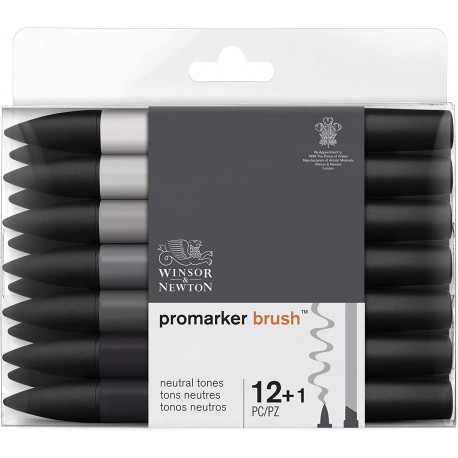 Set de 12 Promarker Brush  tons neutres - Winsor & Newton