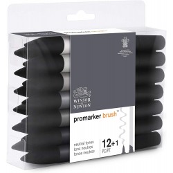 Set de 12 Promarker Brush  tons neutres - Winsor & Newton