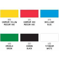 Set de 6 marqueurs Acrylique pointe fine 2-4 mm - Liquitex