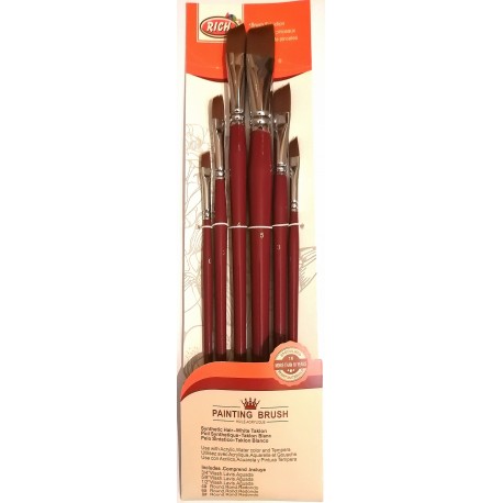 Set de 6 Pinceaux Biseautés - Rich