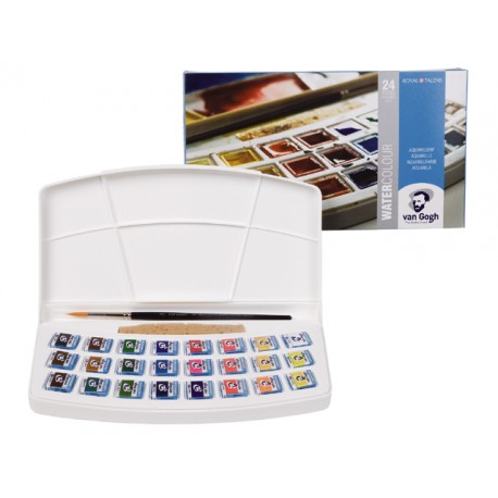 Boite Peinture Aquarelle 24 Demi Godets -  Van Gogh