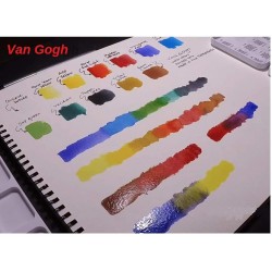 Boite Peinture Aquarelle 24 Demi Godets -  Van Gogh