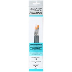 Set de 4 pinceaux Rond & Plat - Winsor & Newton