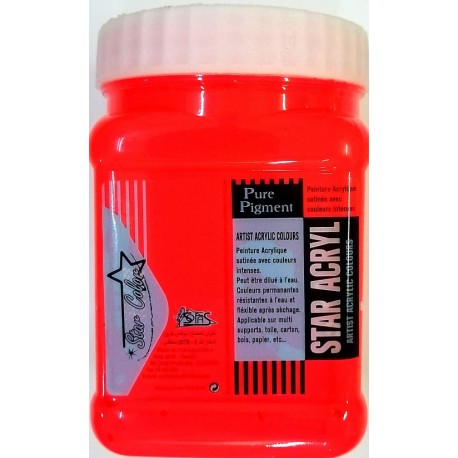 Acrylique Scolaire Star Color - 500 ml - Rose Fluo