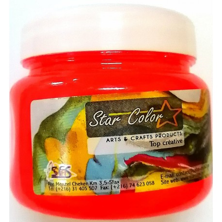 Acrylique Scolaire Star Color - 150 ml - Rouge Fluo