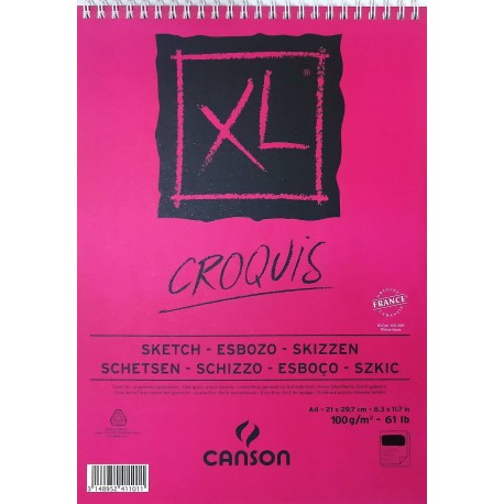 Album de Croquis XL 100 g/m² - A4  29.7 x 21 cm - 50 F - Canson