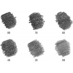 Boîte  métal de 6 crayons assortis Lumograph Graphite - Staedtler