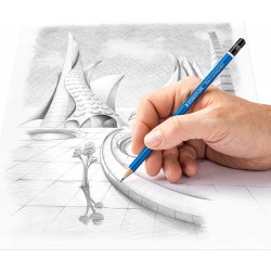 Boîte  métal de 6 crayons assortis Lumograph Graphite - Staedtler