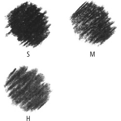 Étui blister avec 3 crayons fusains Lumograph Charcoal assortis et 1 estompe en papier - Staedtler