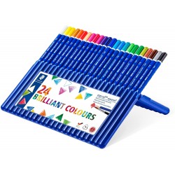Étui Chevalet Avec 24 Couleurs Aquarellables Tendres Lumineuses Assorties - Staedtler