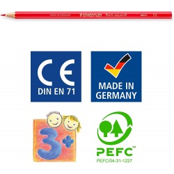 Étui carton avec 12 crayons Couleurs Aquarellables Tendres et 1 pinceau - Staedtler