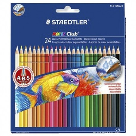 Étui carton avec 24 crayons Couleurs Aquarellables Tendres - Staedtler