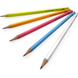 Blister 5 Crayons Graphite Assortis (Blanc, Jaune, Orange, Rose Et Bleu) - Staedtler Pastel Line