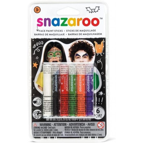 Pack de 6 Sticks de Maquillage Halloween pour Visage - Snazaroo
