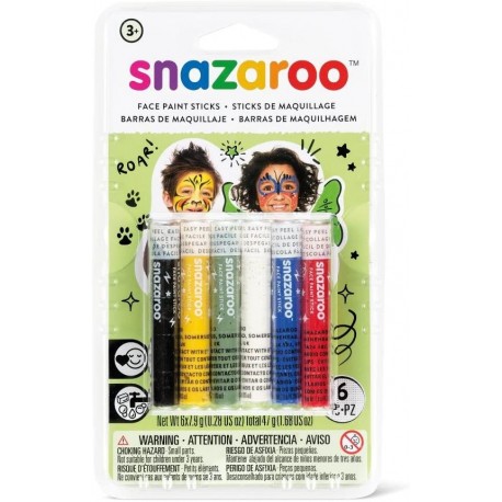 Pack de 6 Sticks de Maquillage Halloween pour Visage - Snazaroo